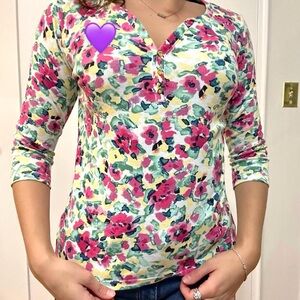 πKaren Scott Floral Blouse | Size Small